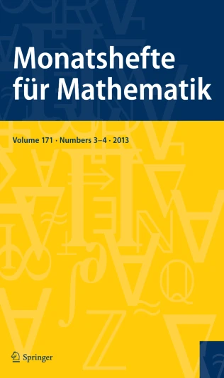 Monatshefte für Mathematik Cover